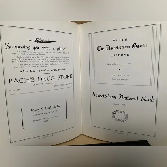 WW II era,  HACKETTSTOWN NJ HIGH SCHOOL YEAR BOOKS - Picture 16 of 16